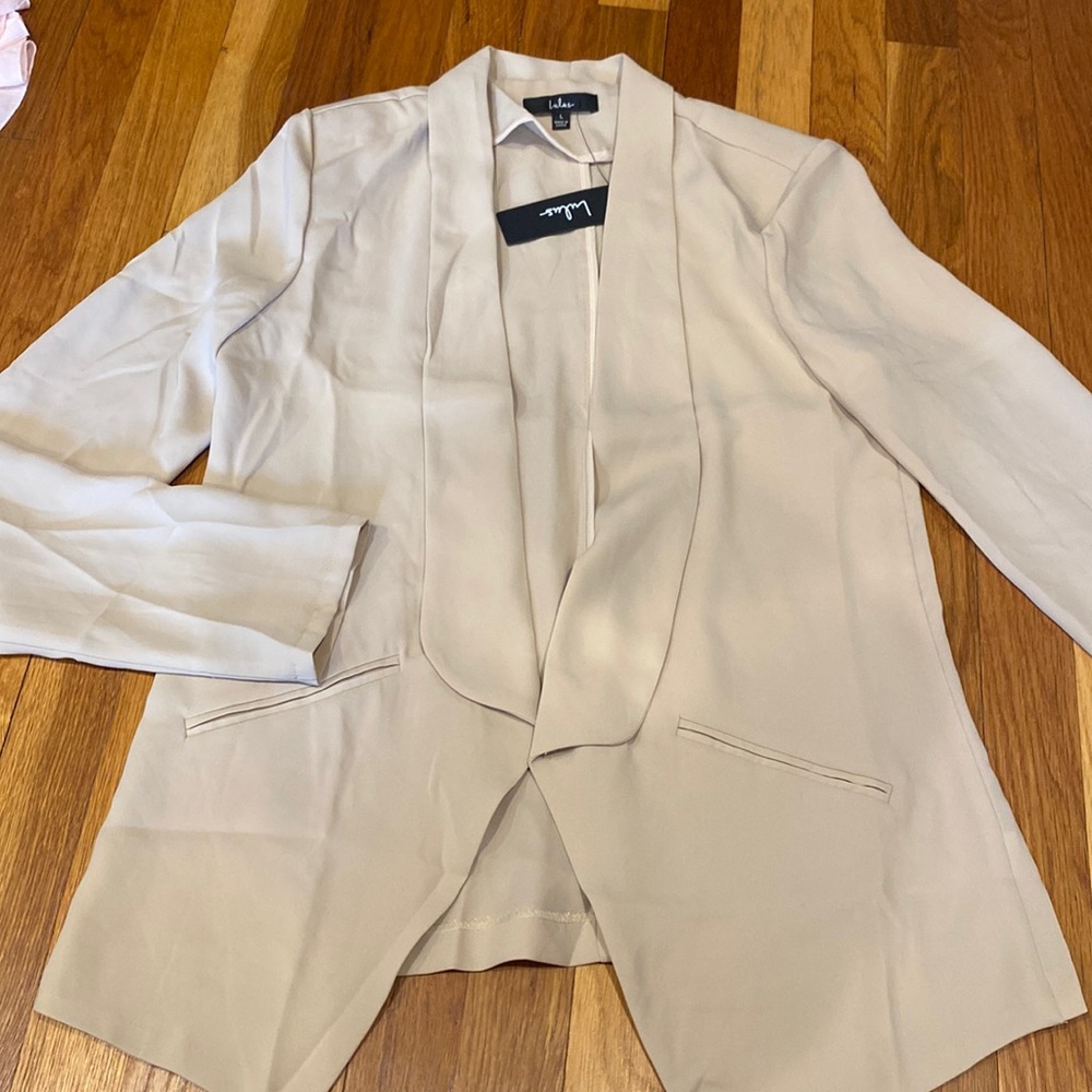 Lulus Miss Punctuality Taupe Lightweight Blazer
